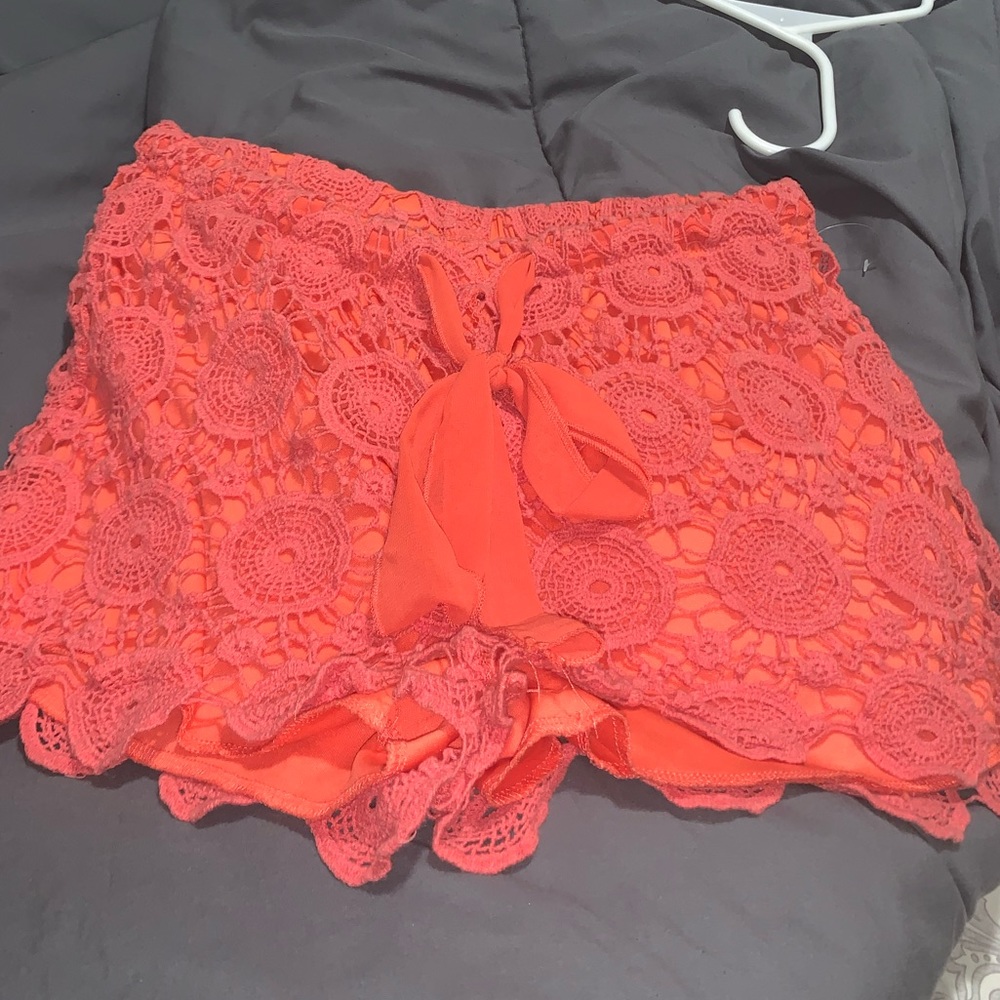 Rue 21 pink/orange flowy shorts